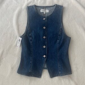 Aritzia Denim Forum 90s Vintage Vest - Size Small, Dark Bleu Vintage